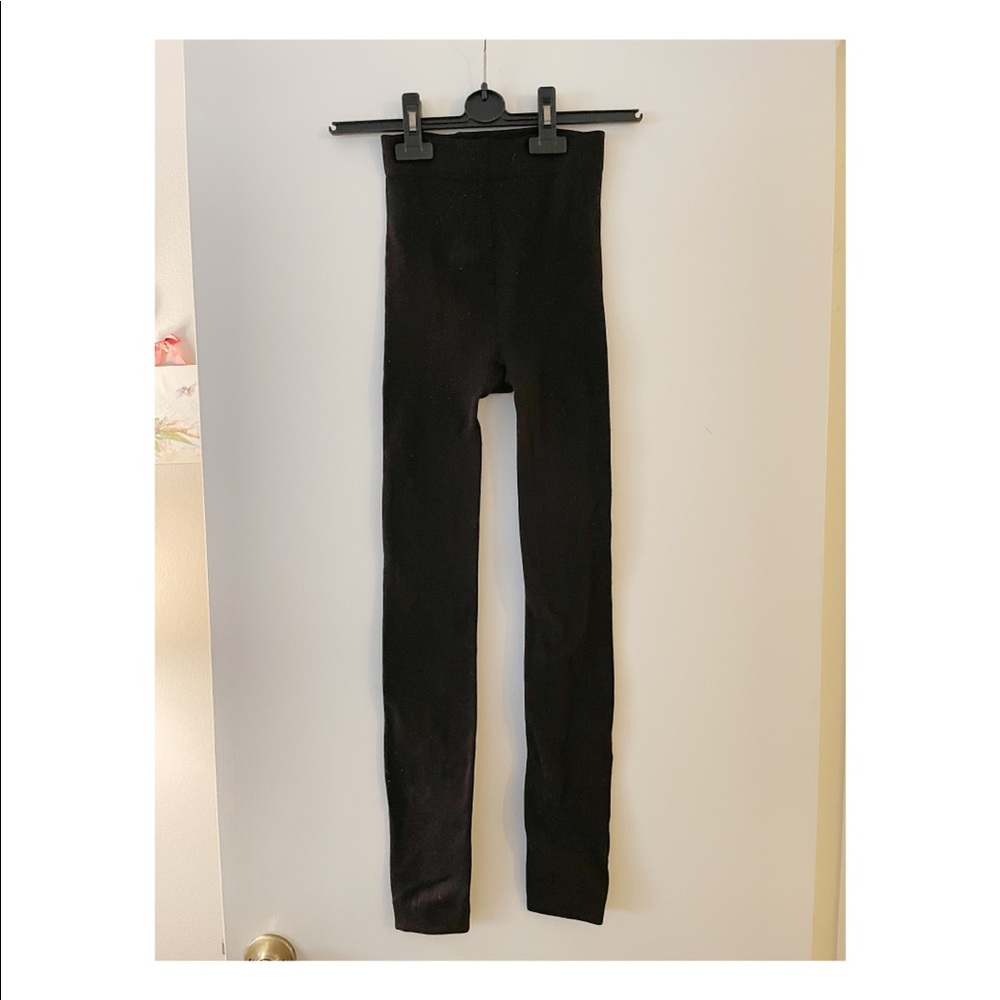 Anthropologie Tintoretta black fleece lined leggings size medium large